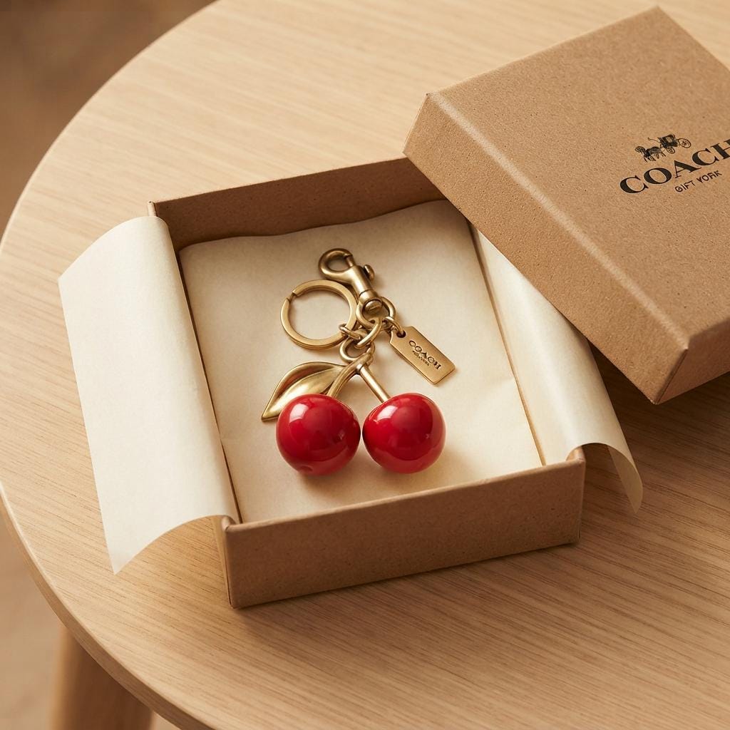 Coach Signature Cherry Bag Charm – Stylish Beautify Charm Edition