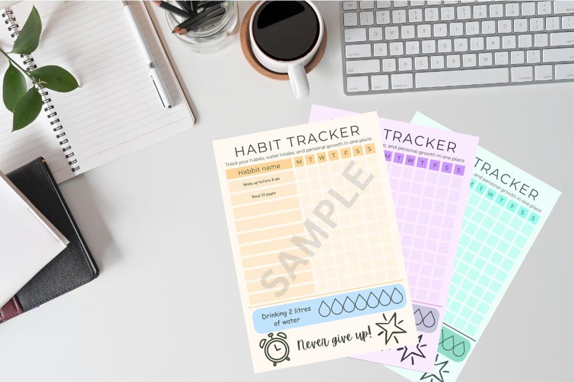 Weekly Habit Tracker Printable | Minimalist Aesthetic PDF ...