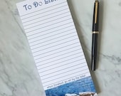 NOTE PAD By The Lake , Patterned List Pad, Lakeview Note Pad, To-Do List, Magnetic List Pad, Desk Accessory