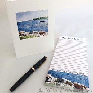 NOTE PAD By The Lake  Patterned List Pad Lakeview Note Pad image 3