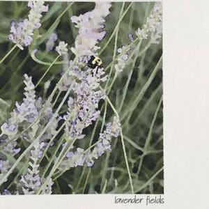 Lavender Field Blank Greeting Card lavender watercolor image image 3