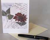 Pressed Flower Greeting Card: Vintage Style Photo Collage