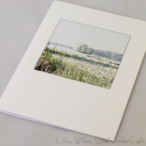 PHOTO TO WATERCOLOR Greeting Card Blank Inside Lake and image 3