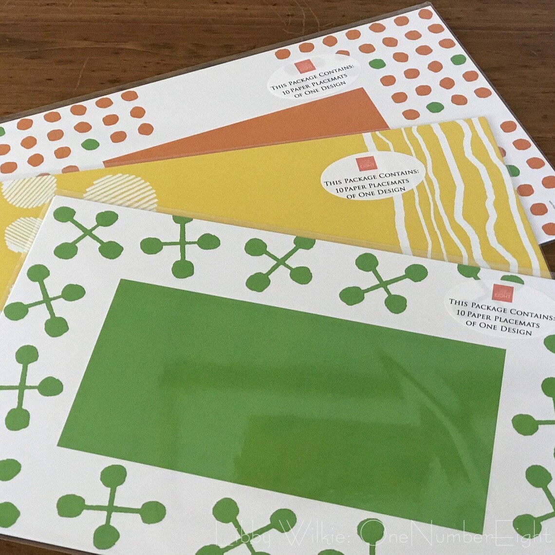 PAPER PLACEMATS Colorful Graphic Design Placemat Disposable Etsy