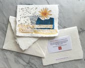 Blank Card: Collage Paper & Fabrics
