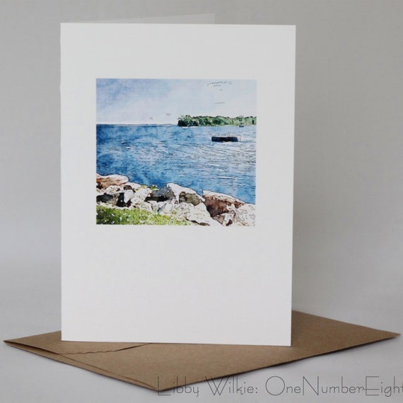 WATERCOLOR IMAGE CARD, Blank Greeting Card, any occasion card, fold over card