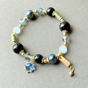 Shadowmilk Cookie Diamond Blue Bead Bracelet, Cookie Kingdom Run Charm, Cookie Cosplay