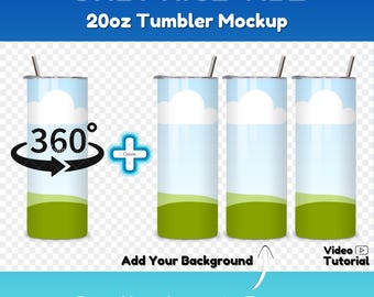 20 Oz Tumbler Mockups Bundle. Canva Drag and Drop Mockups. 4 Canva Templates mockup and Rotating Tumbler. Skinny Tumbler. easy use.