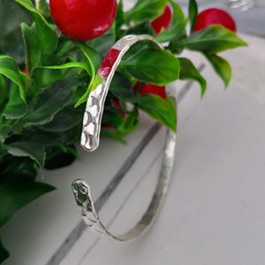 925 Sterling Silver, Handcrafted Hammered Open Cuff Bracelet ,Textured Silver Minimalist Bangle, Thick West Indian Bracelet, Twisted Bangles