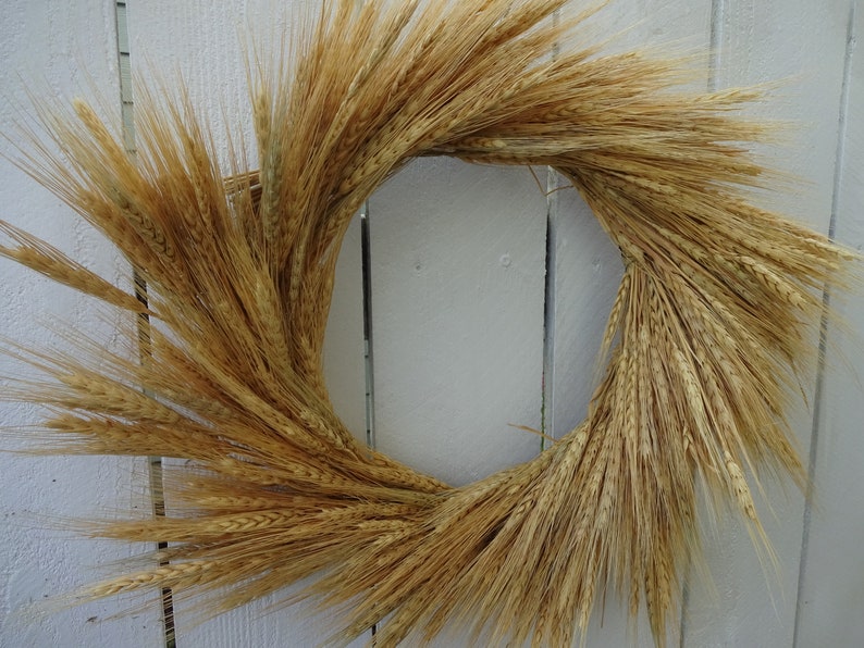Wheat Wreath Harvest Wreath Dried Wreath Wreath Made With Etsy