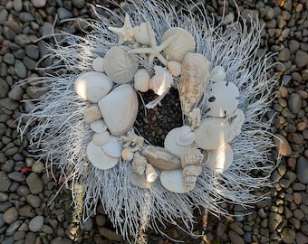 Sea Shell Wreath  Shabby Chic. Nautical Wreath
