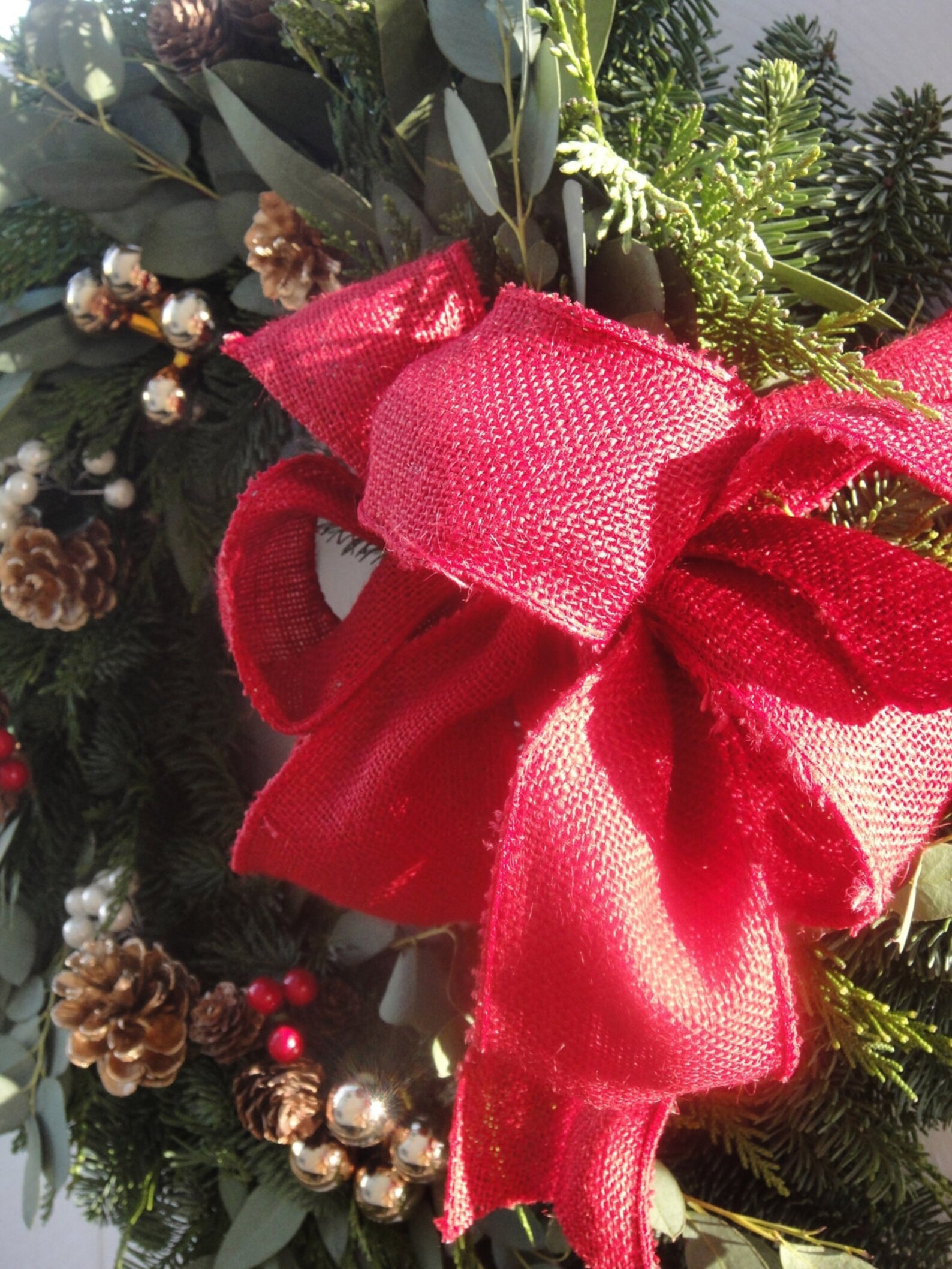 Christmas Wreath Holiday Wreath Fresh Wreath Eucalyptus Wreath Etsy