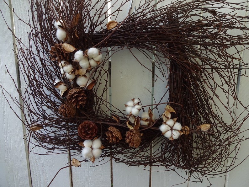 Twig Wreath Autumn Wreath Square Twig Wreath Wreath For Etsy