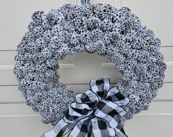 Winter Wreath  Holiday Wreath  White Wreath  Christmas Wreath  Sweet Gumball Wreath  Shabby Chic