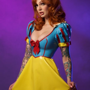 Latex Snow White inspired cosplay dress image 1