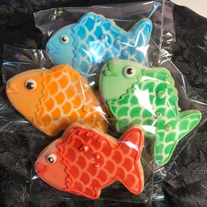 Colorful Goldfish - sugar cookies