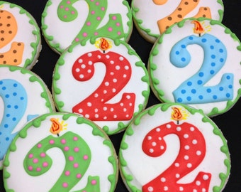 Birthday number/letter - cookies-FREE SHIPPING