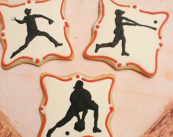 Baseball sugar cookies - favors