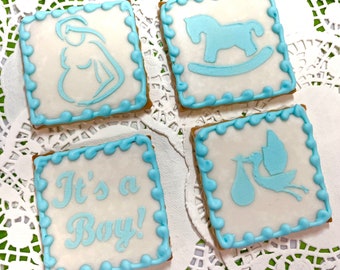 Baby Boy sugar cookies -free shipping