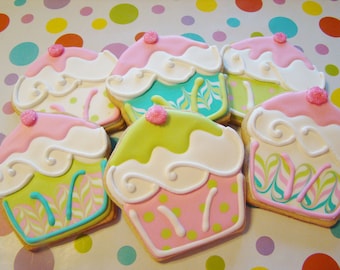 Cupcake cookie favors