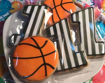 Basketball sugar cookies