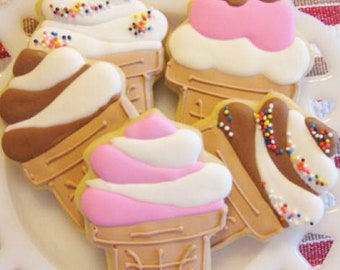 Ice cream cone cookie favors-free ship