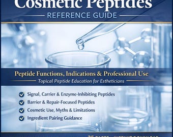Cosmetic Peptides Reference Guide for Estheticians | Topical Peptide Functions, Indications & Professional Use | Skincare Education PDF