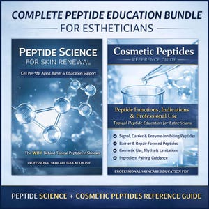 "Peptide ""Bildung"" Bündel für Kosmetikerinnen | "Peptide Wissenschaft + Kosmetik-Peptide Nachschlagewerk | Professionelle Hautpflege 2 PDF gesamt 55 Seiten