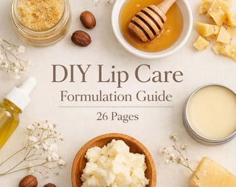 DIY Lip Care Formulation Guide Lip Scrubs Masks Balms Oils At Home Manual | 26 Page PDF