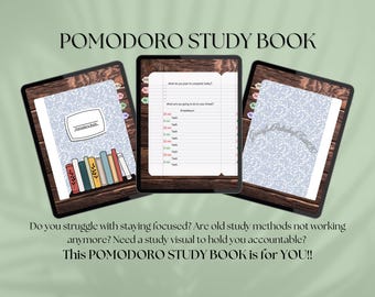 Planificador digital Pomodoro, cuaderno de enfoque, diario con temporizador de productividad, organizador de tareas GoodNotes y Notability