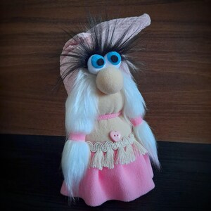 Pink girl gnome handmade large Cute plush soft gnomes doll Birthday gift for mom, women. Farmhouse gnome shelf home mantel decor all seasons