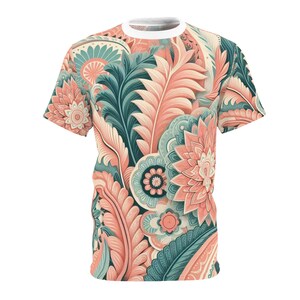 Floral Unisex Tee - Vibrant AOP Shirt for Casual Style, Summer Vibes, Festival Wear, Everyday Comfort, Unique Gift Idea