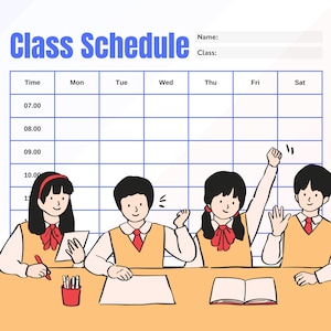 Student Planner, Class Daily Schedule Printable | School Day Planner | Editable Classroom Routine Template, Study Planner, College Planner,