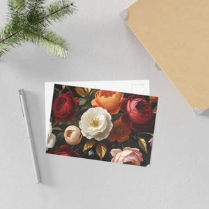 Elegant Floral Fine Art Postcards, Vintage Flower Cards, Greeting Cards for Art Lovers, Decorative Stationery, Eco-Friendly Gift