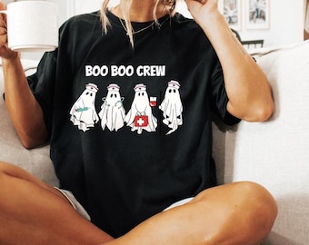 Halloween Nurse Shirt,Nurse Boo Crew Shirt, Spooky Nurse Shirt,Ghost Nurse Shirt, Spooky Nurse Shirt,Halloween Nurse Party, Nurse Team Shirt