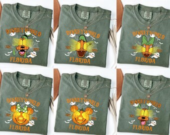 Comfort Colors Vintage Halloween Pumpkin Disneyland Shirt,Mickey and Friends Pumpkin Shirt,Disneyworld Halloween Shirt,Disney Halloween Shrt