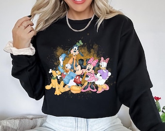Watercolor Disney Family Sweatshirt,Family Disney Shirts,Mickey And Friends Shirt,Watercolor Disney Mickey And Friends Shirt,Magical Kingdom
