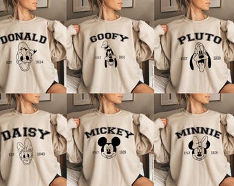 Disneyland Family Sweatshirt, Vintage Mickey and Minnie Sweatshirt, Disneyland Vintage Sweater, Disney Trips Shirt, Disney Crewneck Sweater