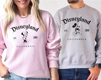 Disneyland Family Sweatshirt, Vintage Mickey and Minnie Sweatshirt, Disneyland Vintage Sweater, Disney Trips Shirt, Disney Crewneck Sweater