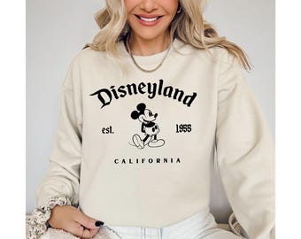 Disneyland Sweatshirt, Vintage Mickey Sweatshirt, Disneyland Vintage Sweat, Family Disney Shirt, Disney Trips Shirt, Disney Crewneck Sweater