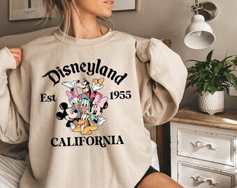 Retro Disneyland California Sweatshirt,Disneyland California Shirt,Disneyland Est. 1955 Tee, Disneyworld Shirt,Disney Shirt,Youth Sweatshirt