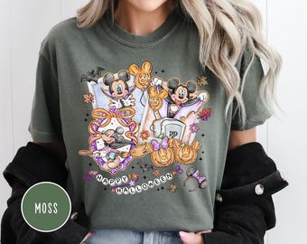 Comfort Colors Disney Mickey Halloween Coquette Shirt, Disney Halloween Trip Shirt, Disney Halloween Group Shirt, Disneyland Halloween Shirt