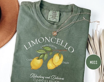 Comfort Color Limoncello Shirt, Refreshing Lemon Graphic Shirt, Italian Summer Shirt, Gift for Lemon Lovers, Italy Vacation Shirt