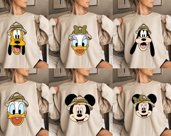 Disney Animal Kingdom Sweatshirt, Mickey and Minnie Safari Shirt, Mickey And Friends Shirt, Wild About Disney Shirt, Family Vacation Shirts