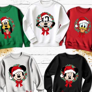 Disney Family Christmas Sweatshirt, Group Christmas Matching Shirt, Disney Character Christmas Shirt, Mickey And Friends Christmas Shirt