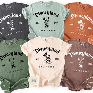 Comfort Color Disneyland Family Shirt, Vintage Mickey and Minnie Shirt, Disneyland Vintage Shirt, Disney Trips Shirt, Disney Vacation Shirt