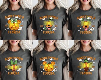 Vintage Halloween Pumpkin Disneyland Shirts, Mickey and Friends Pumpkin Shirt, Disneyworld Halloween Shirt, Disney Halloween Group Shirt