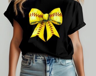 Coquatte Softball Bow Shirt, Fall Coquette Softball Bow Shirt, Softball Bow Shirt, Softball Mom, Game Day Shirt, Retro Softball, Coach Shirt
