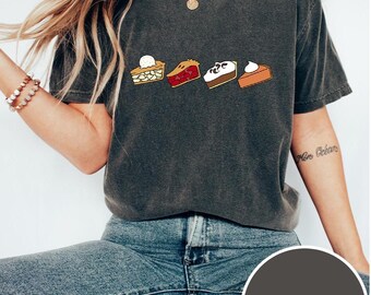 Comfort Colors Thanksgiving Pie Shirt, Pumpkin Pie Shirt, Apple Pie Shirt, Thanksgiving Gift,Thanksgiving Shirt,Fall Shirt, Cherry Pie Shirt