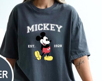 Comfort Color Retro Mickey Shirt, Mickey Mouse Shirt, Disneyland Shirt, Vintage Disney Shirt, Family Vacation Shirt, Disneyland Women Shirt